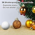 Miniatyrbilde 4 av 5: Bronse og gull 1,6\" små julekuler julepynt