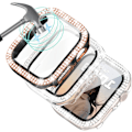 Miniatyrbillede 1 af 5: Bling-etui kompatibelt med Apple Watch Series 8 Series 7 45mm hærdet