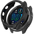 Miniatyrbild 1 av 5: Kompatibel med Garmin Forerunner 965 Skärmskydd Fodral, Mjuk TPU Anti-Repskyddande Skyddsfodral Täckning Skyddande Skal Smartwatch Tillbehör