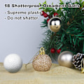 Miniatyrbilde 3 av 5: Champagne Gold 1,6\" Små Julekuler Julepynt Ornamenter
