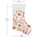 Miniatyrbillede 3 af 7: Jule-Strømpe, Personlige Jule-Strømper 2-pak Merry Christmas Floral 45,7 cm Jule-Strømper Hængende Ornament Pejs til Trædekoration