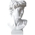 Miniatyrbilde 1 av 9: Skrivebordsdekorasjon Blyantholder Miniblomsterpotter David-skulptur i hvitt David-skulptur David- byste Statue Harpiksstasjonærholder Holder Harpiks Sminke Hvit