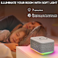 Miniatyrbild 7 av 8: Väckarklocka Högtalare Trådlös Laddare, Digital Sovrum Bluetooth, Väckarklocka Dimbart Ljus Sovrum Dubbel Alarm Snooze Dimmer 12 24H RGB Natt