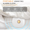 Miniatyrbild 2 av 9: Vibrationsväckarklocka under kudden Baery-driven vibrerande sängvibrator med 2 larm Tyst sängvibrator väckarklocka med LED-display 3-nivå vit