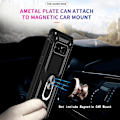 Miniatyrbillede 4 af 6: til Note 8 Cover med [2 Pak] 3D Skærmbeskytter, Militær-Klasse Magnetisk Ringholder & Støtteben, Sort Sort