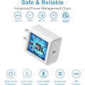 Miniatyrbilde 2 av 5: Iphone 14 13 12 Hurtiglader [Apple Mfi-sertifisert] 2-pakning