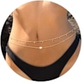 Miniatyrbild 1 av 5: 18K guldpläterade midjekedjor Body Chain för kvinnor