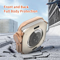 Miniatyrbilde 5 av 5: Metallkasse for Apple Watch Series 10 46mm, [Gjør om til Ultra-stil] Robust beskyttende støtfanger med hevet kant skjermbeskyttelse for iWatch 46 mm med B