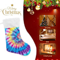Miniatyrbillede 7 af 7: Jule-Strømpe, Personlige Jule-Strømper 2-pak Rainbow Tie Dye Swirl Gradient 18 tommer Jule-Strømper Hængende Ornament Pejs til