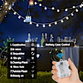 Miniatyrbillede 5 af 7: Batteridrevne lyskæder til indendørs soveværelse, Calibre 0,8IN 20ft 60led Globe Fairy Lights med timer, 8 tilstande klyngelys til udendørs klasseværelse