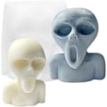 Miniatyrbillede 1 af 5: Skrigende spøgelseslysform Halloween harpiksstøbning silikone