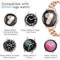 Miniatyrbild 2 av 6: 20mm armband för Galaxy Watch 7 6 5 4 Band 40mm 44mm, metallrem med snabbkoppling för Galaxy Watch 7 Band/Watch 6 Classic/Watch 5 Pro, Slim