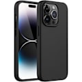 Miniatyrbilde 1 av 6: Silikonetui for iPhone 14 Pro Max 6.7-Ih, Siy-Myk Berøring Fullkropps Beskyttende Telefonetui, Støtsikkert Deksel med Mikrofiberfôr (Svart) Svart