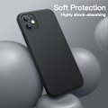 Miniatyrbillede 3 af 6: Silikone Etui til iPhone 11 (2019) 6.1-Ih, Siy-Soft Touch Fuld Beskyttende Etui, Stødsikkert Cover med Mikrofiberforing (Sort) Sort