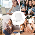 Miniatyrbillede 5 af 5: Telefonholder til Skrivebord - Justerbar Vinkelholder til Smartphone, Foldbar Tablet Holder, Skrivebord Telefonholder til Se Online Kurser, Live Broadcast
