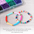 Miniatyrbilde 5 av 5: Polymer Clay Beads Set med oppbevaringsboks - 23 farger Heishi Clay Spacer Beads