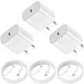 Miniatyrbilde 1 av 5: 3-pakning 20W hurtiglading laderadapter. USB C
