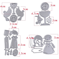 Miniatyrbillede 2 af 5: 4 sæt skæredåse til scrapbooking - dåb og jul
