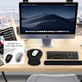 Miniatyrbild 9 av 9: Ergonomiskt musmatta och handledsstöd för tangentbord, supermjukt minnesskum för handledsstöd för datortangentbord, halkfria armstödskuddar