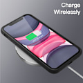 Miniatyrbillede 6 af 6: Silikone Etui til iPhone 11 (2019) 6.1-Ih, Siy-Soft Touch Fuld Beskyttende Etui, Stødsikkert Cover med Mikrofiberforing (Sort) Sort
