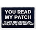 Miniatyrbillede 1 af 5: Du læser min patch, der rækker til social interaktion for en dags taktisk patch - broderet moralapplikation