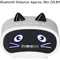Miniatyrbild 7 av 9: Digital väckarklocka högtalare, tecknad katt väckarklocka med temperaturdisplay, dubbel väckarklocka, Bluetooth-högtalare, FM-radio, handsfree-samtal för sovrum
