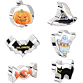 Miniatyrbillede 1 af 5: 6 stk. Halloween sæt - kageudstikkere i rustfrit stål