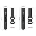 Miniatyrbillede 4 af 4: 22mm til Garmin Venu / Samsung Galaxy Watch Active 2 Universal Indre Spænde Perforering Silikone Urrem ZWC Red