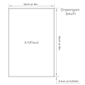 Miniatyrbillede 2 af 5: 10 stk. Akryl Glas Transparent Krystalklar Panel - 1mm Tykt Plexiglas Akrylplader