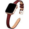 Miniatyrbillede 1 af 5: Smala læderremme, der er kompatible med Apple Watch Band 38 mm