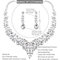 Miniatyrbillede 5 af 5: Bryllup Brude Brudepike Østrigsk Krystal Rhinestone Smykkesæt Statement