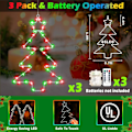 Miniatyrbilde 5 av 5: Julevindulys 3-pak batteridrevne LED-trelys 8 moduser timer