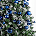 Miniatyrbilde 3 av 5: Blå julekulepynt til juledekorasjoner - 36 deler juletre
