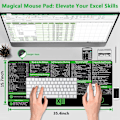 Miniatyrbild 2 av 6: Musmatta med Excel-genvägar, uppgraderad Pro-version, utökad kontorsunderlägg, sydda kanter, halkfria bas-tangentbordsmattor, XXL jättestora musmattor för