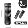 Miniatyrbillede 5 af 5: 2 ruller Deco Mesh Bånd Sort med Sølvfolie Wire 10 tommer x 30 fod, Basic