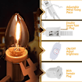 Miniatyrbild 3 av 7: 2-pack julbyhustillbehör sladdlampor, 6 LED C7 Halloween pumpa sladdlampor ersättning för Dept 56 blåst form ljuskit