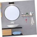 Miniatyrbild 2 av 9: Väggmonterad hylla väggkrok krokar för väggmontering klädkrok krok lagerhyllor handdukskrok väggmonterade hyllkrokar för småsaker enkel svart