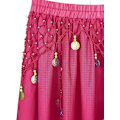 Miniatyrbillede 6 af 7: Kvinders mavedans kjole sæt mave tyl flæseærmet crop top med chiffon dans nederdel varm pink one size varm pink one size