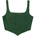 Miniatyrbilde 1 av 4: Kvinners Plus Size Square Neck Asymmetrisk Hem Ermeløs Crop Tank Top