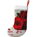Miniatyrbillede 2 af 8: Julepynt Strømper med Rose - Holdbare, Farverige og Sjove Festlige Dekorationer - Jule Strømpe Pejs Ornamenter Jule Socke Gave Slik B