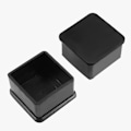 Miniatyrbillede 4 af 7: 8 stk. firkantede stolbenbeskyttere, skridsikre gummistolspidser, sorte bord- og stolbenbeskyttere til gulv, 2\" x 2\" (50mm x 50mm), sorte 50x50mm/2\\ sorte
