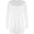 Miniatyrbild 2 av 4: Dam tröjor höst pullover tröjor casual lös passform tunika topp bekväm söt sweatshirts långärmad crewneck t-shirts m7 white Large