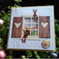 Miniatyrbillede 3 af 5: 2 stk. siddende kanin metal die cuts til DIY scrapbooking