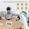 Miniatyrbillede 2 af 5: 2-pak Mini Hygrometer Indendørs Termometer - Digital Fugtighedsmåler