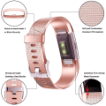 Miniatyrbild 2 av 4: För Fitbit Charge 2 Rutig Metall Armband DFC Rose Gold