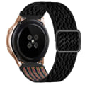 Miniatyrbild 1 av 5: 20mm 22mm Band för Samsung Galaxy Watch 4/classic/3/5/pro/active 2 Gear S3 Elastisk Nylon Loop Huawei Watch Gt 2 2e 3 Pro Rem Official black 22mm