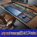 Miniatyrbilde 4 av 6: Excel-snarveier jukselapp, tastatursnarvei, over 150 Excel-snarveier, sklisikker musematte, stor Excel-snarvei musematte (35,4x15,74 tommer).