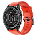 Miniatyrbillede 1 af 5: Til Garmin Fenix 3 Sapphire Metal Spænde Solid Color Silikonurrem QEB Red