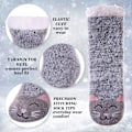 Miniatyrbillede 4 af 5: Fuzzy Slipper Sokker til Kvinder med Grippere Vinter Varme Tykke Plys Fleece