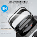 Miniatyrbilde 4 av 5: 2-pakning for CMF Watch Pro-deksel, 2.5D 9H Ultratynt Hard PC Herdet Glass Allsidig Skjermbeskytter Deksel for CMF Watch Pro (Svart+Svart) Svart+